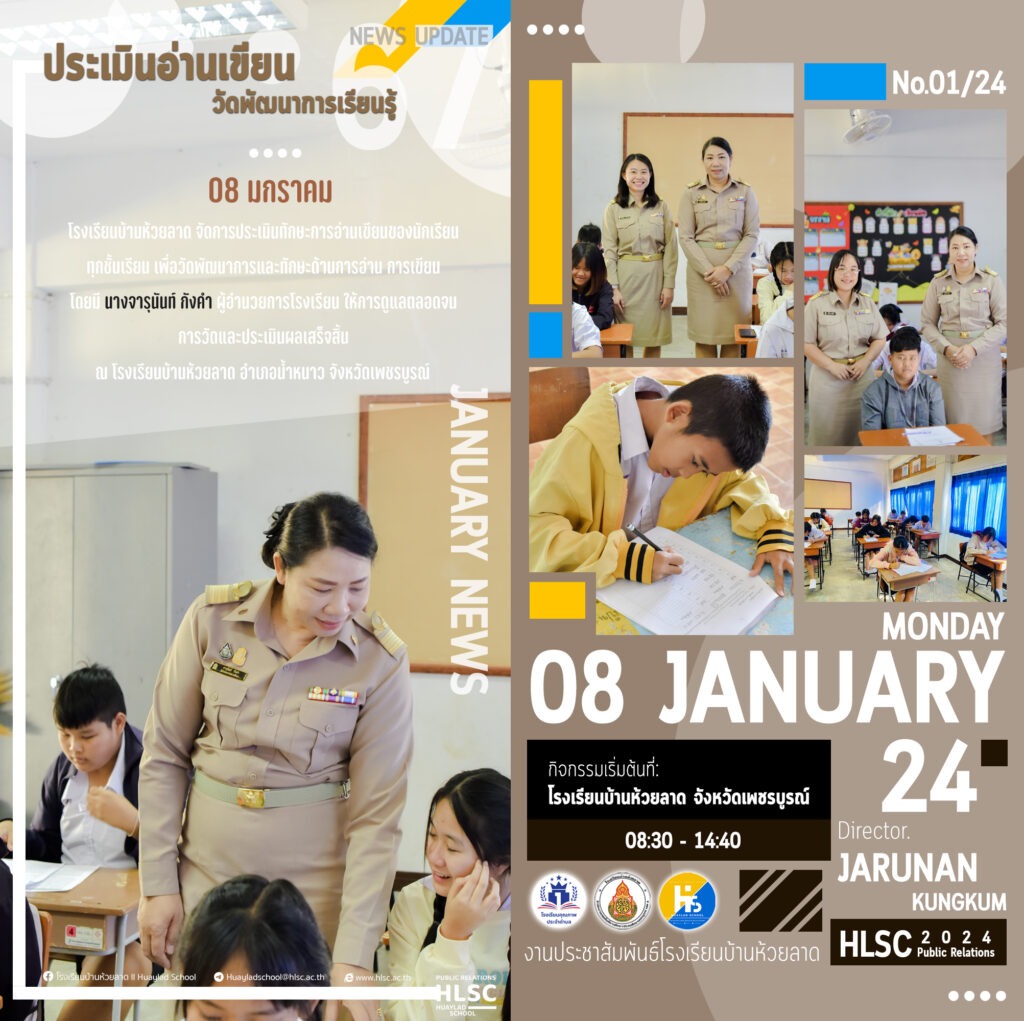 การประเมินทักษะการอ่านเขียนของนักเรียนทุกชั้นเรียน ภาคเรียนที่ 2 ปีการศึกษา 2566