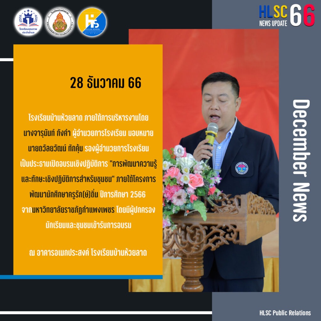 โครงการพัฒนานักศึกษาครูรัก(ษ์)ถิ่น ปีการศึกษา 2566