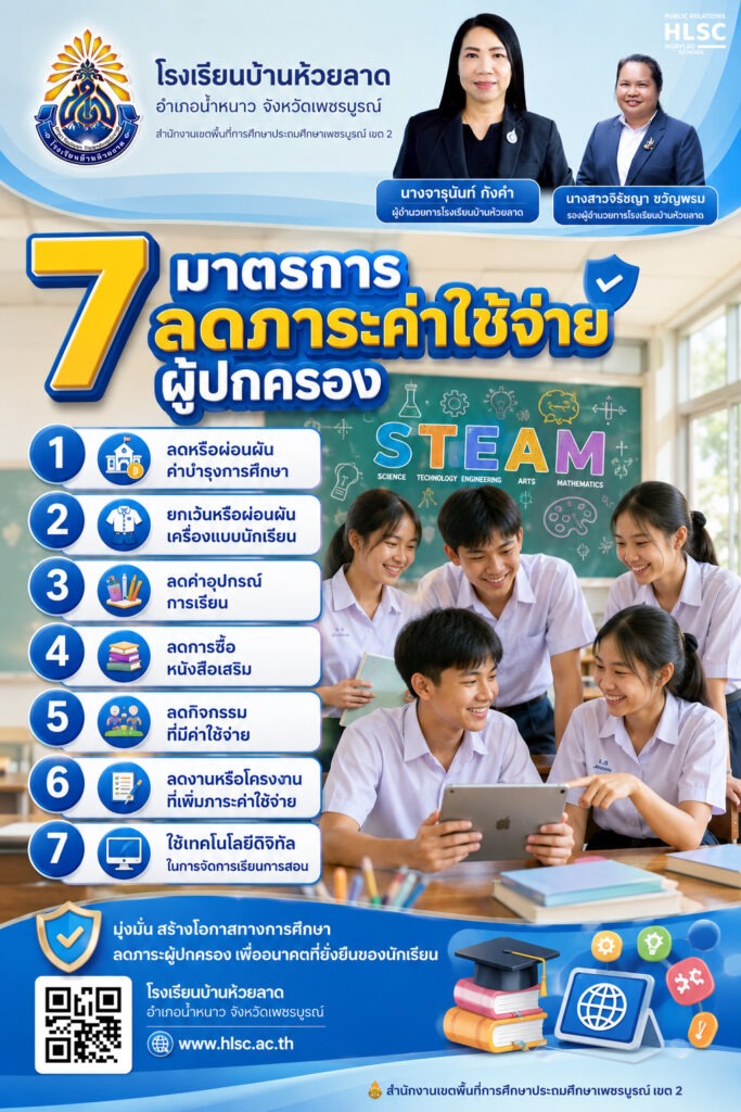 🎉💛🩵 ประกาศมาตรการลดภาระค่าใช้จ่ายของผู้ปกครองนักเรียนในสถานการณ์วิกฤต ...